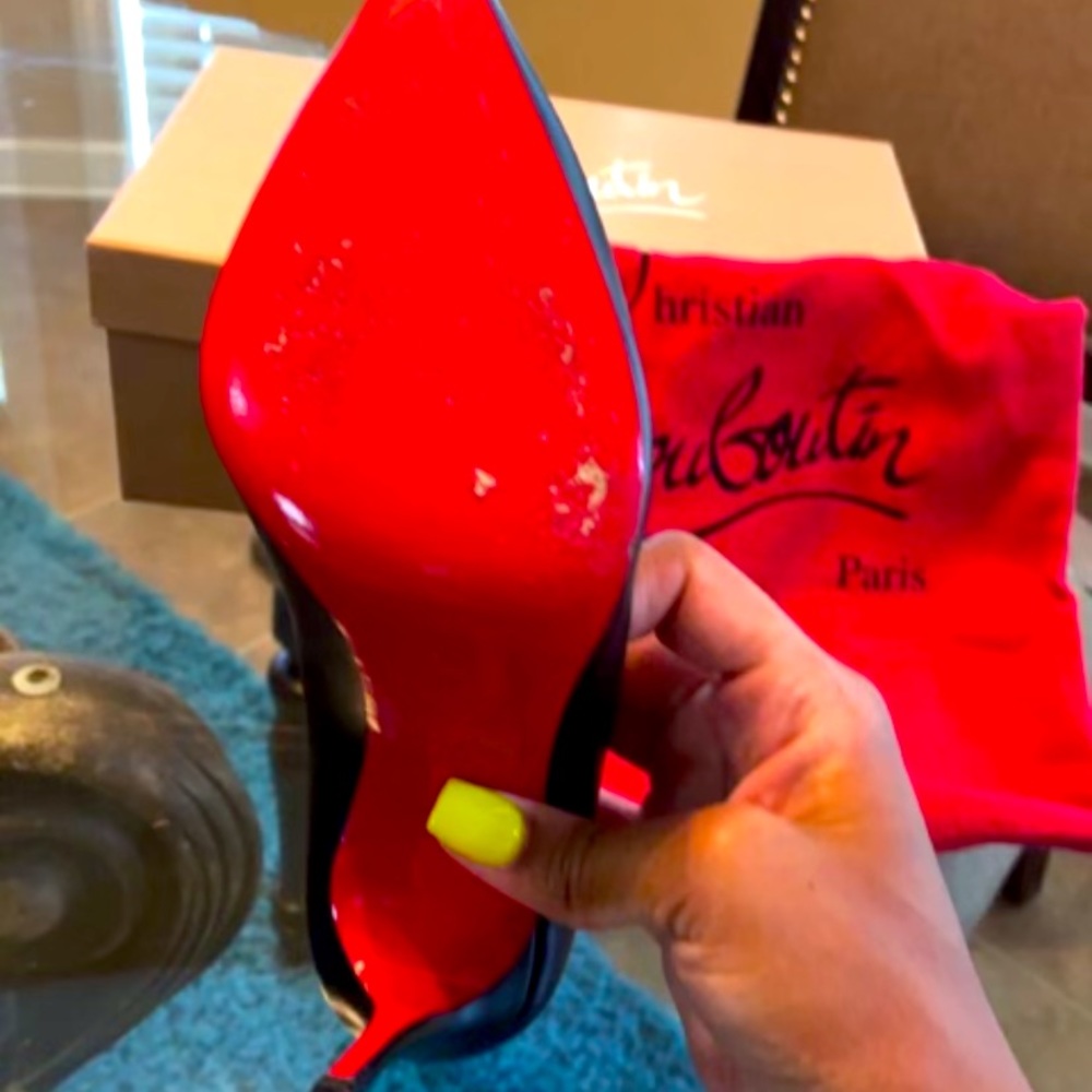 Christian Louboutin 39.5 HOT CHICK LEATHER RED